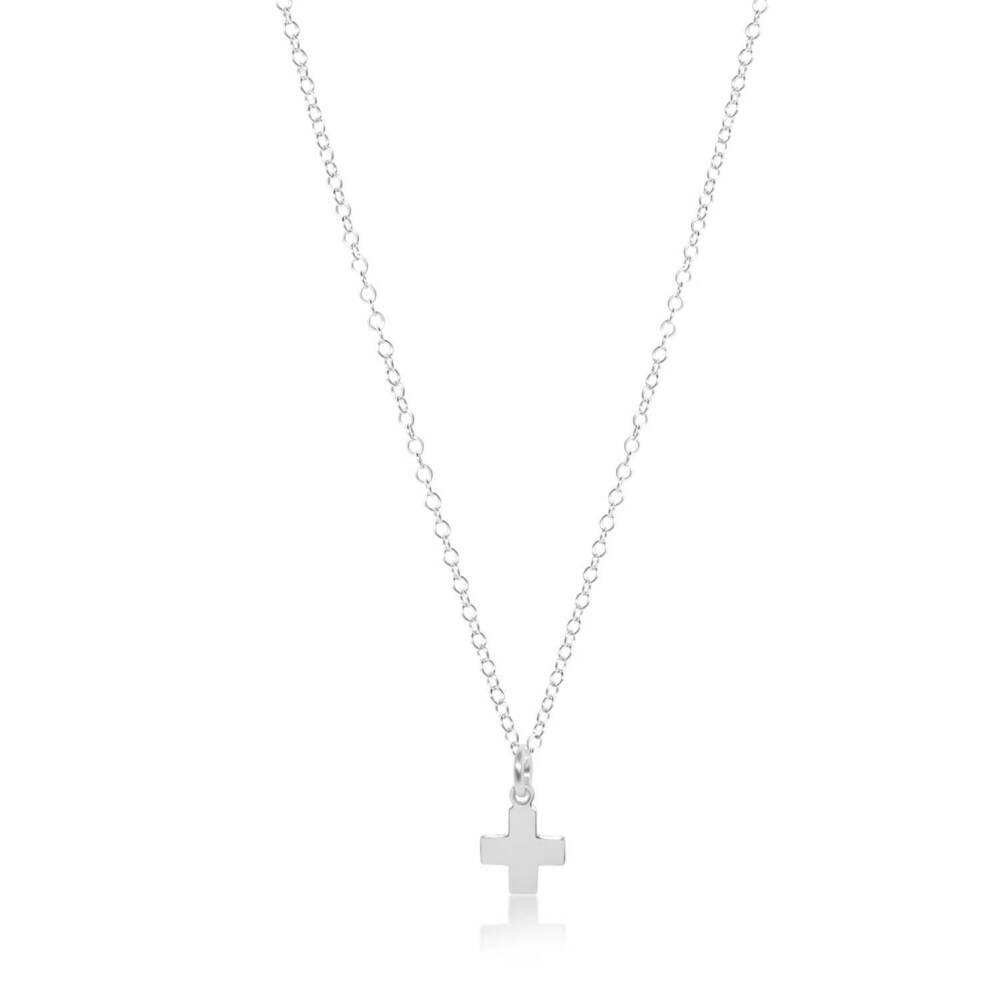NEW ENEWTON women's signature cross sterling charm necklace in silver
